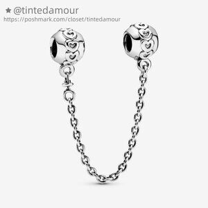 Pandora Band of Hearts Safety Chain Charm